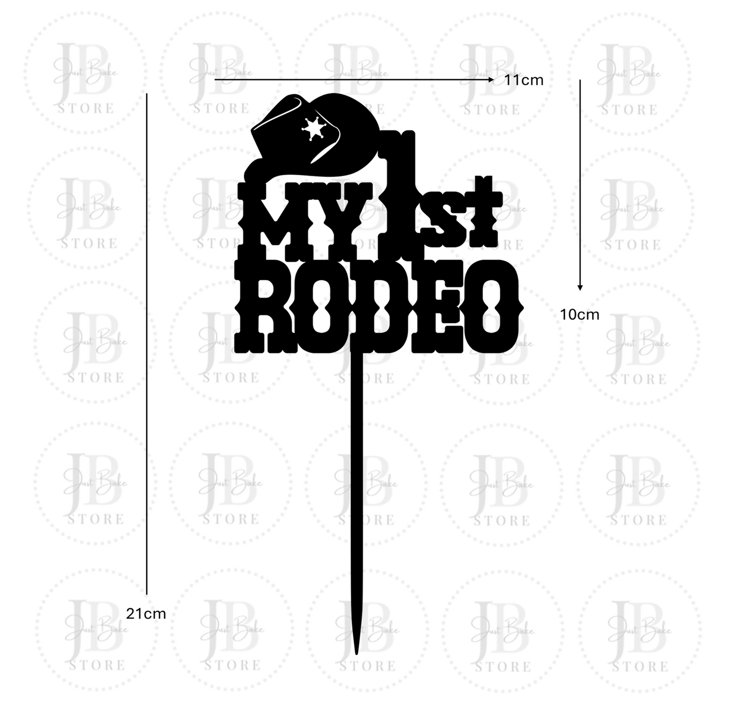 00177 - My First Rodeo Cake Topper