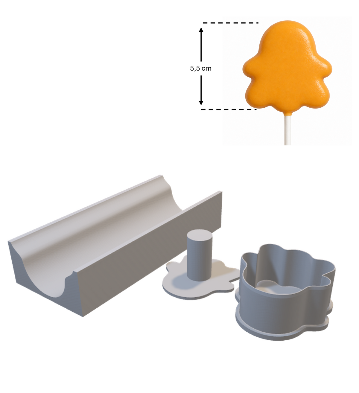 1051. Ghost Cake Pop Mold
