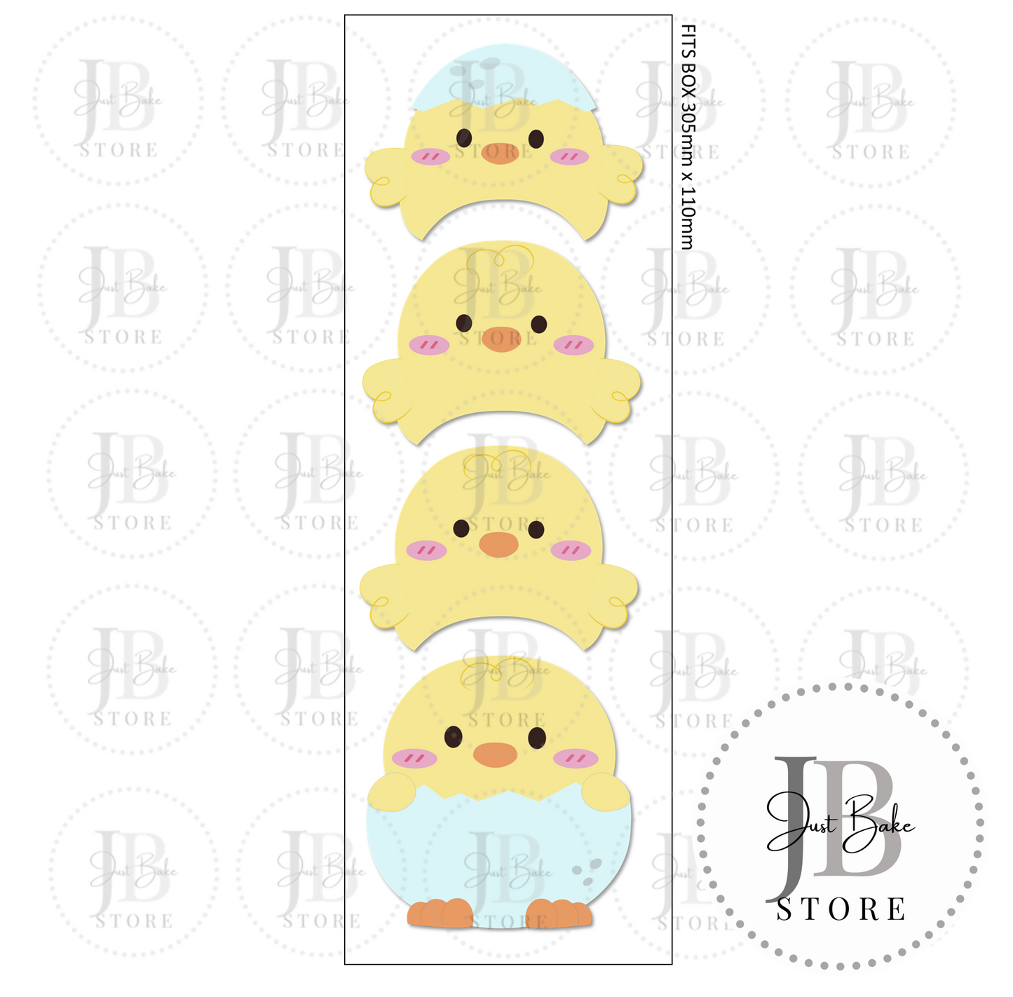 C0495 - Stacked Chick Cookie Cutter Set - 3 Piece