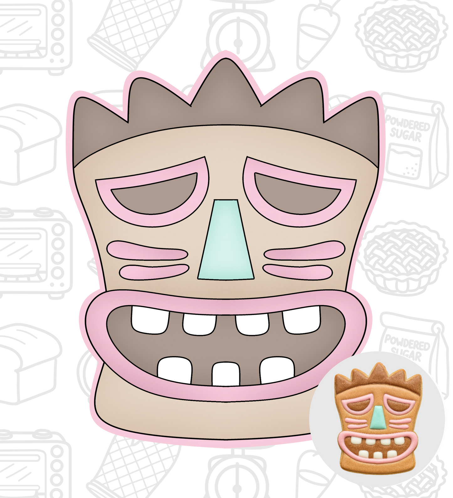 385. Tiki Mask Cookie Cutter