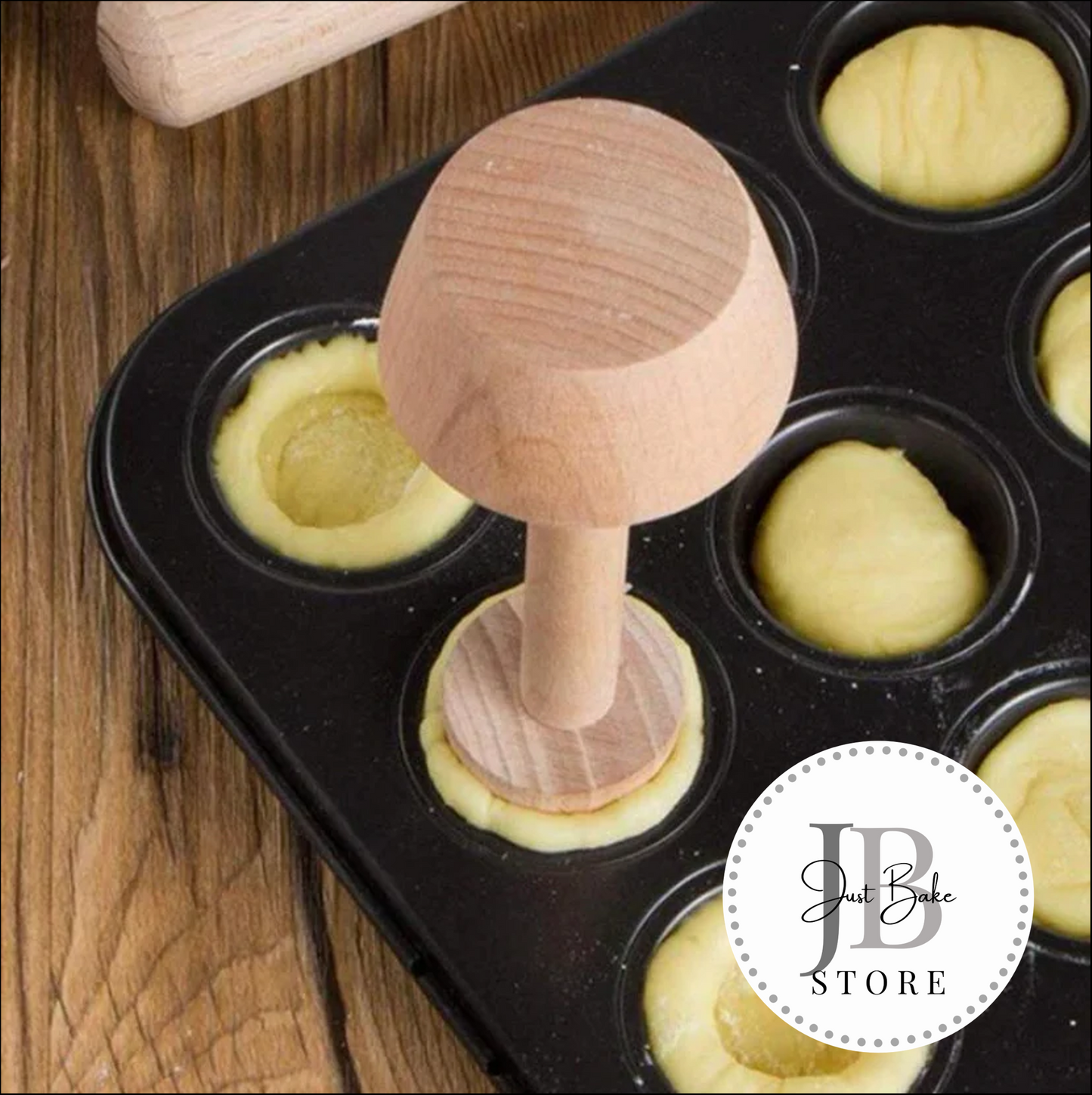 100 - Wooden Tart Shell Press Maker