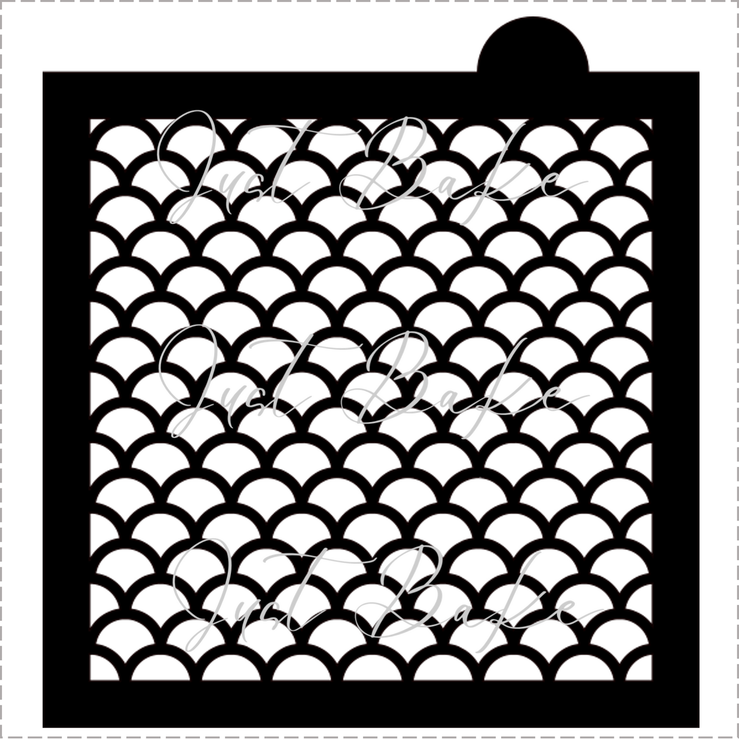 S0003 - MERMAID SCALES STENCIL - SMALL