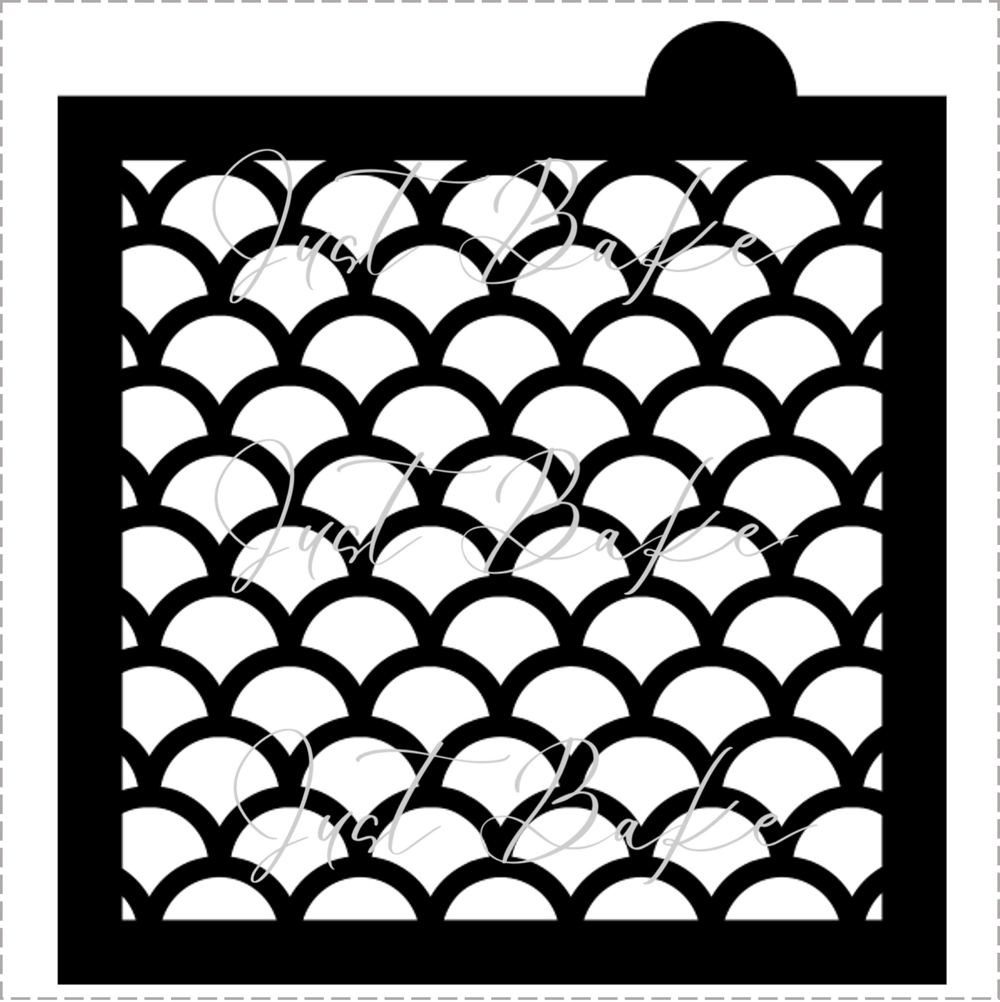 S0004 - MERMAID SCALES STENCIL - LARGE