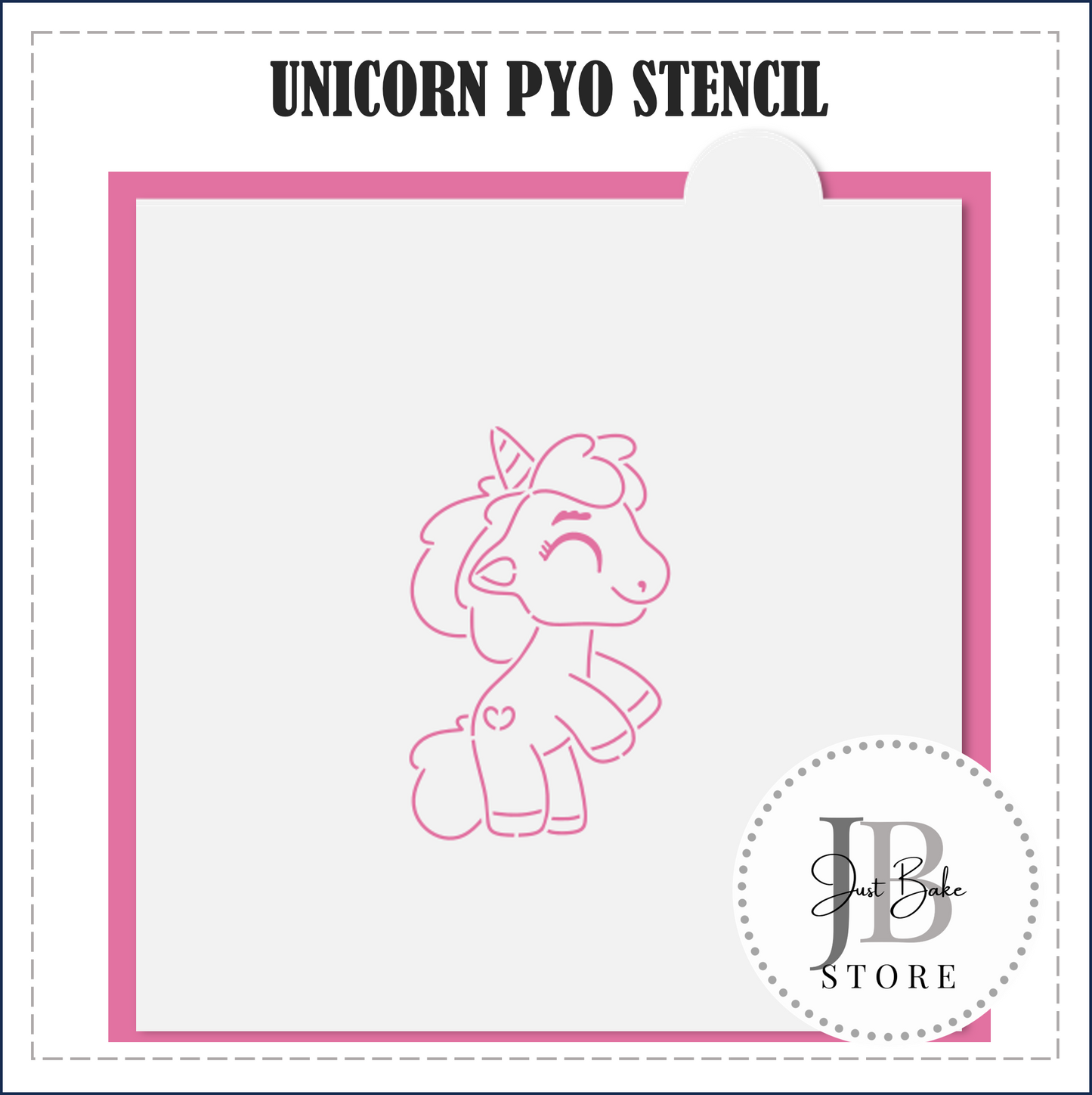 S132 - UNICORN PYO STENCIL