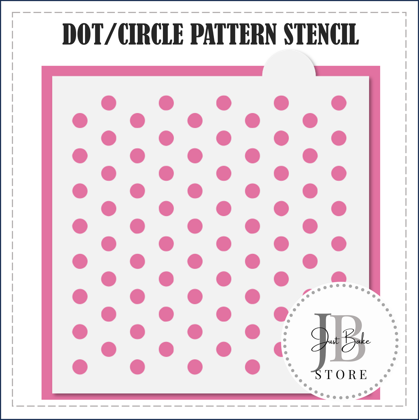 S136 - DOT CIRCLE PATTERN STENCIL