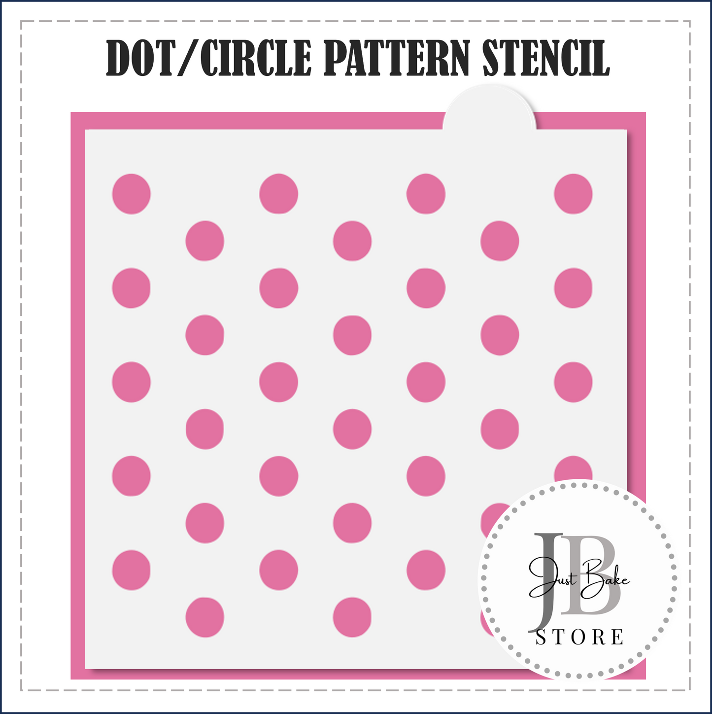 S137 - DOT CIRCLE PATTERN STENCIL