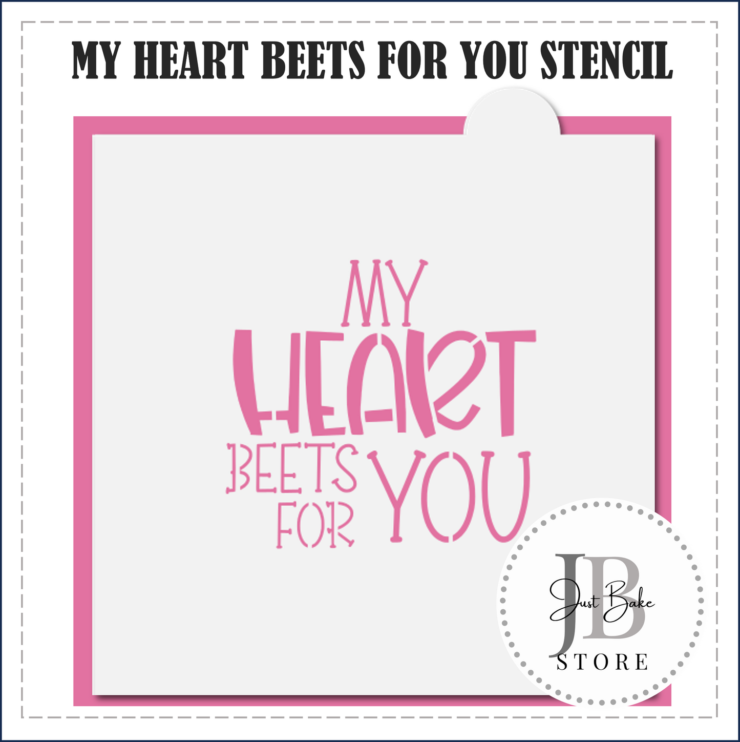 S77 - MY HEART BEETS FOR YOU STENCIL