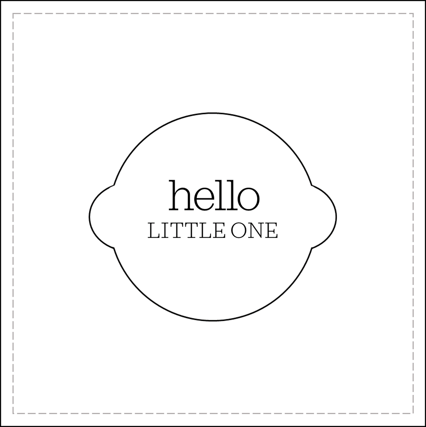 STAMP0007 - HELLO LITTLE ONE