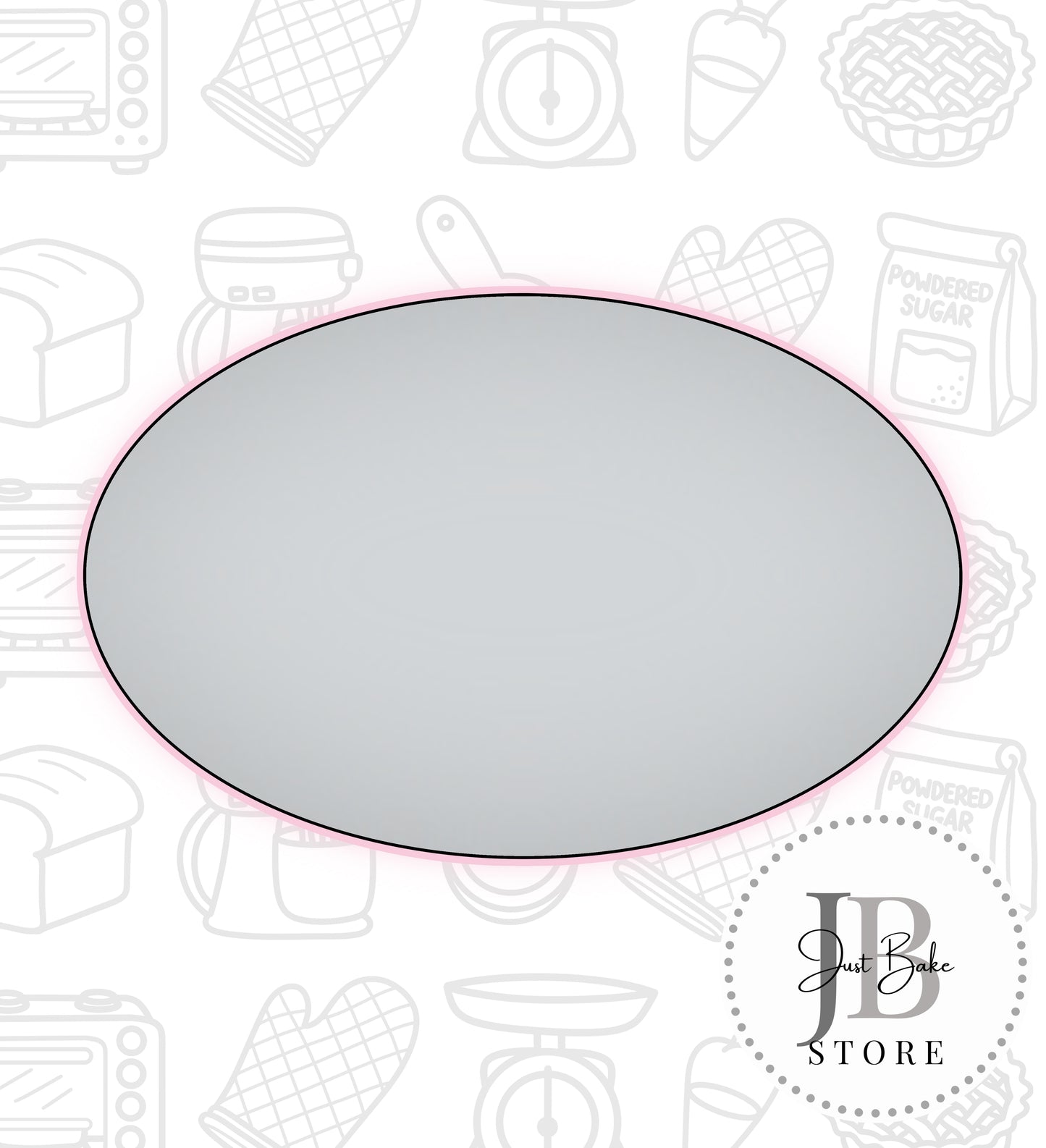 163. Plaque (Oval) Cookie Cutter