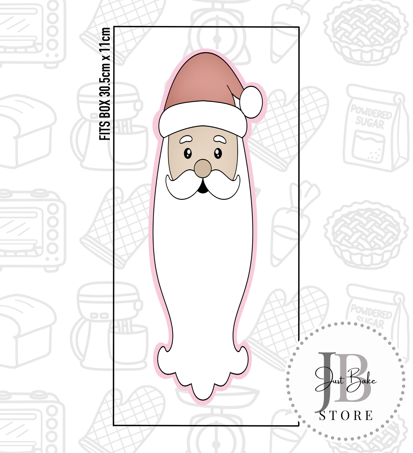 280. Tall Santa Cutter (25cm x 8cm)