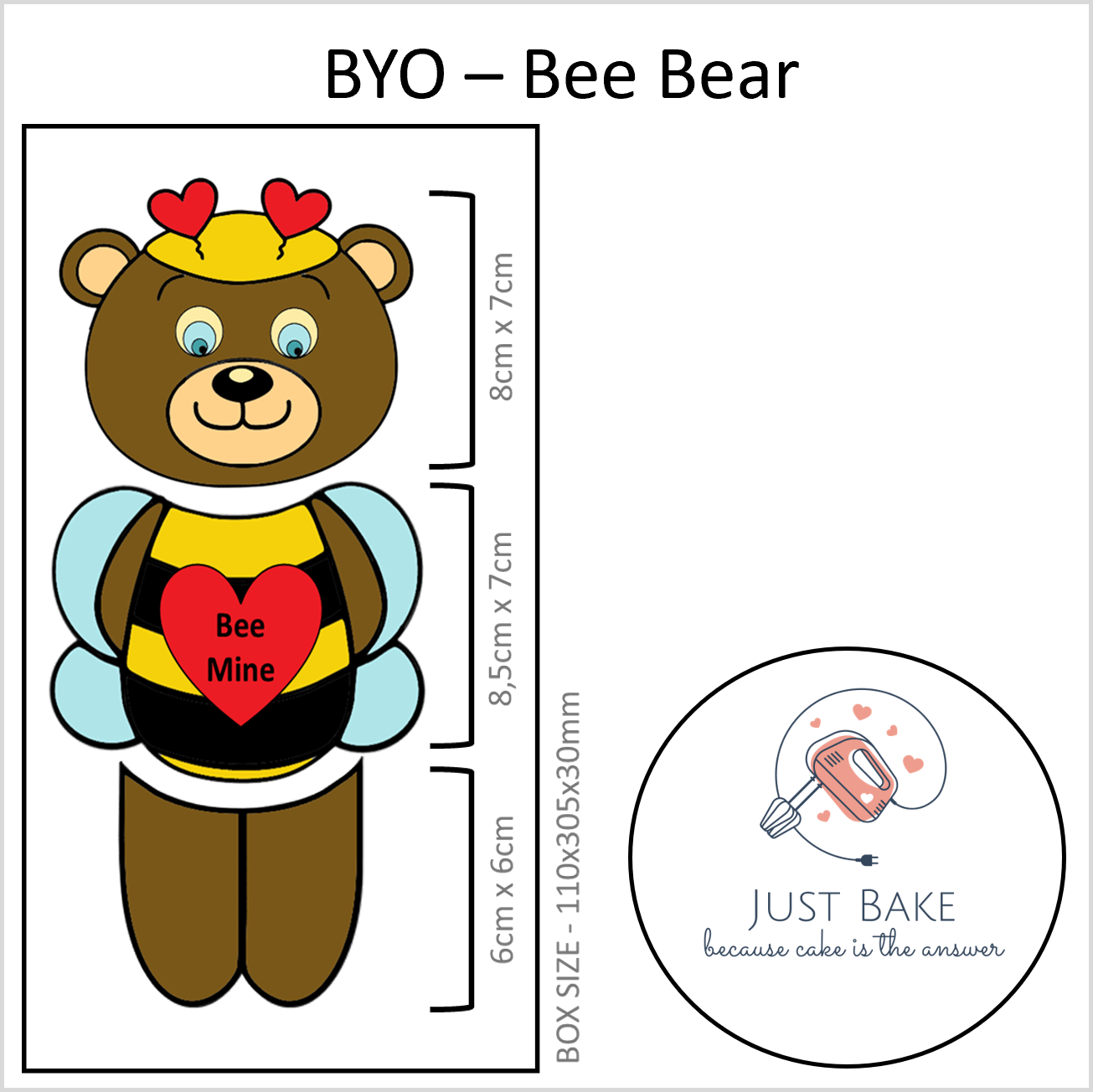 BYO - Bee Mine Bear Set - Cookie Cutter