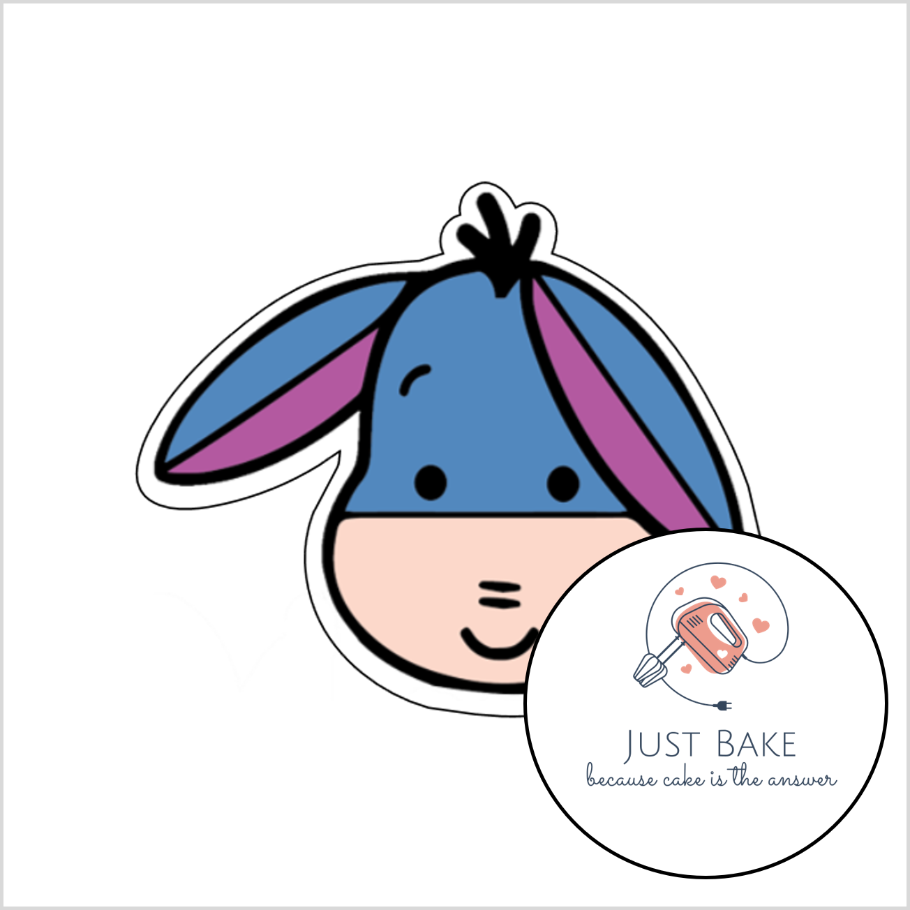 Characters - Winnie the Pooh - Eeyor Face - Cookie Cutter