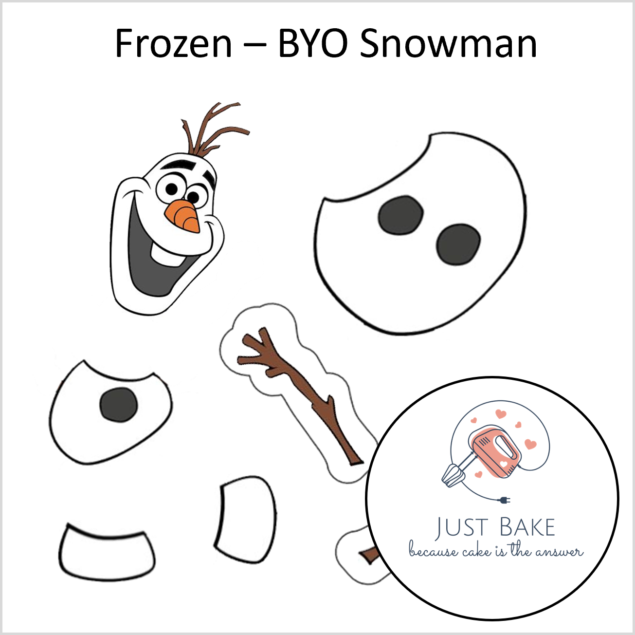 Frozen - Olaf - BYO Snowman - Cookie Cutter