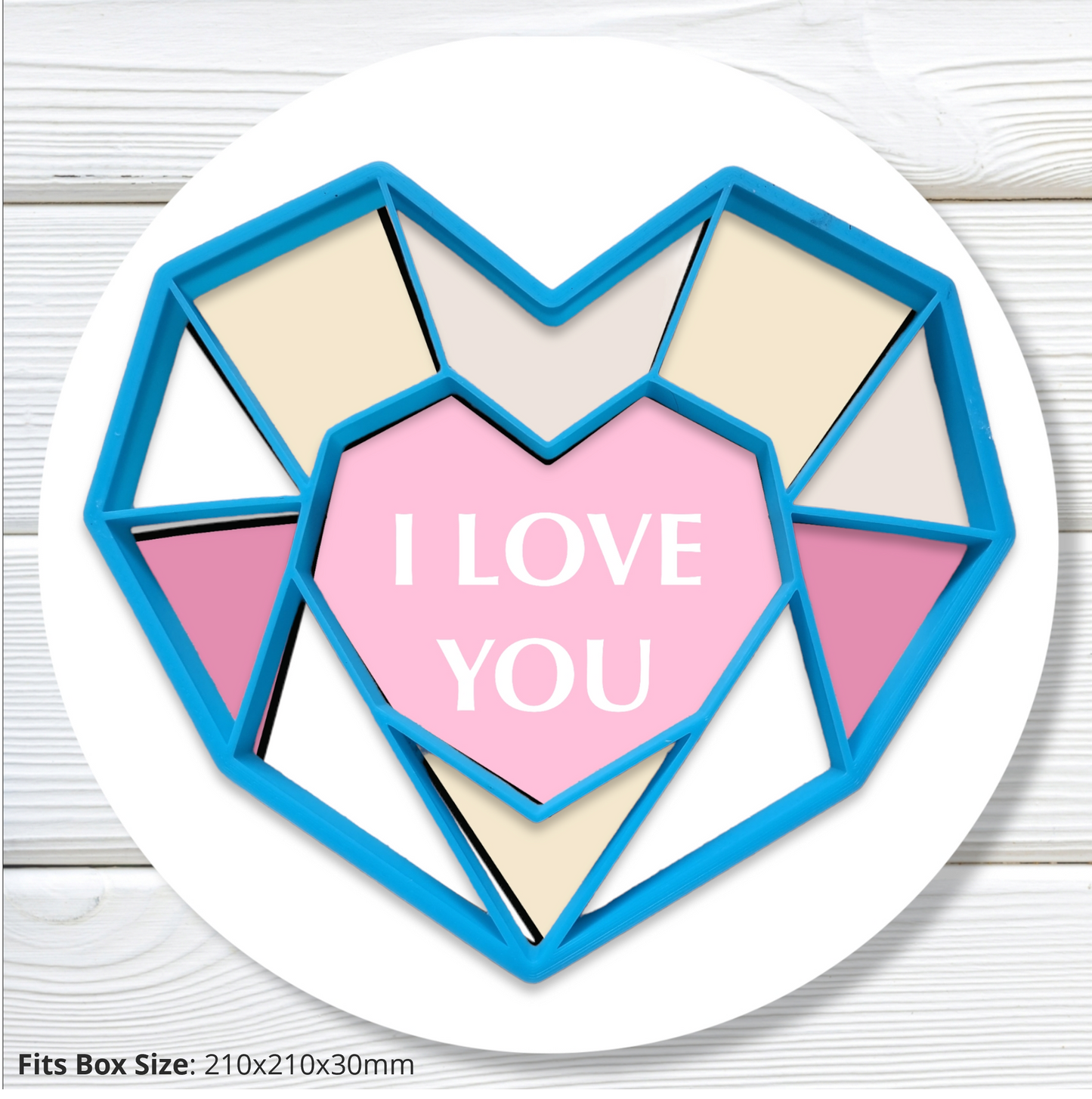 JBS0224 - Geometric Heart Cutter - FITS BOX : SIZE: 210X210X30MM