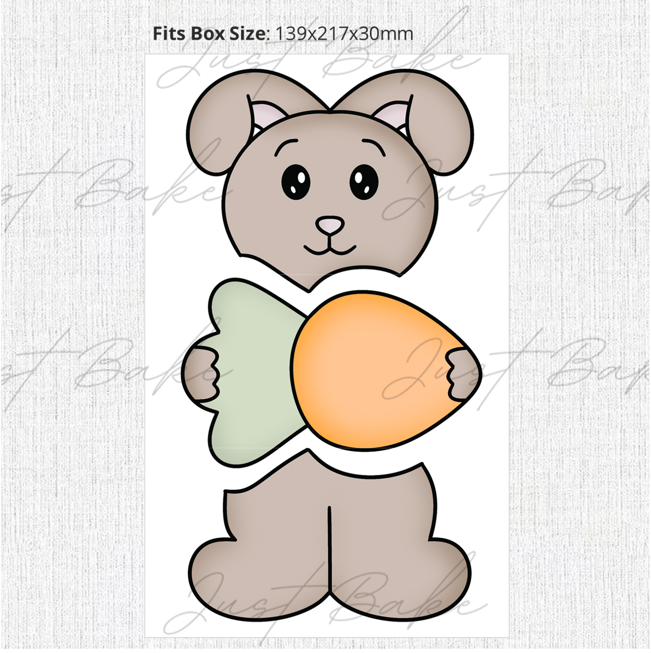 JBS0428 - BYO Easter Bunny Set of 3 - Complete Set fits box : Size: 139x217x30mm