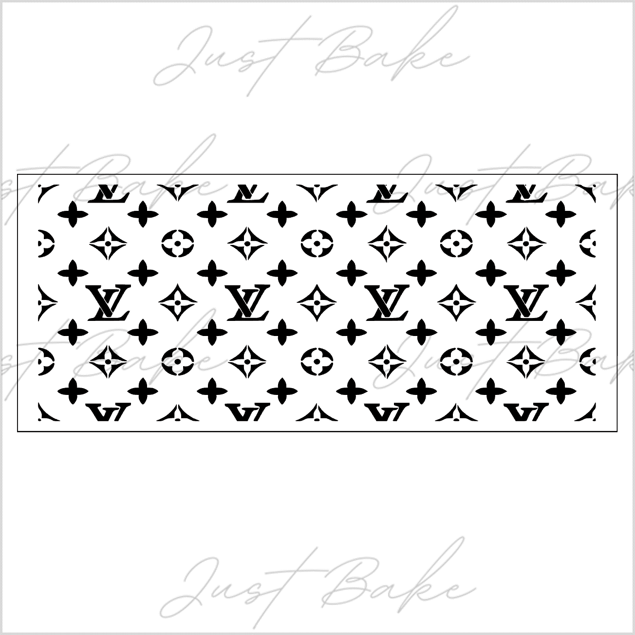 S0035 - Louis Vuitton Cake Stencil - 15cm x 35cm