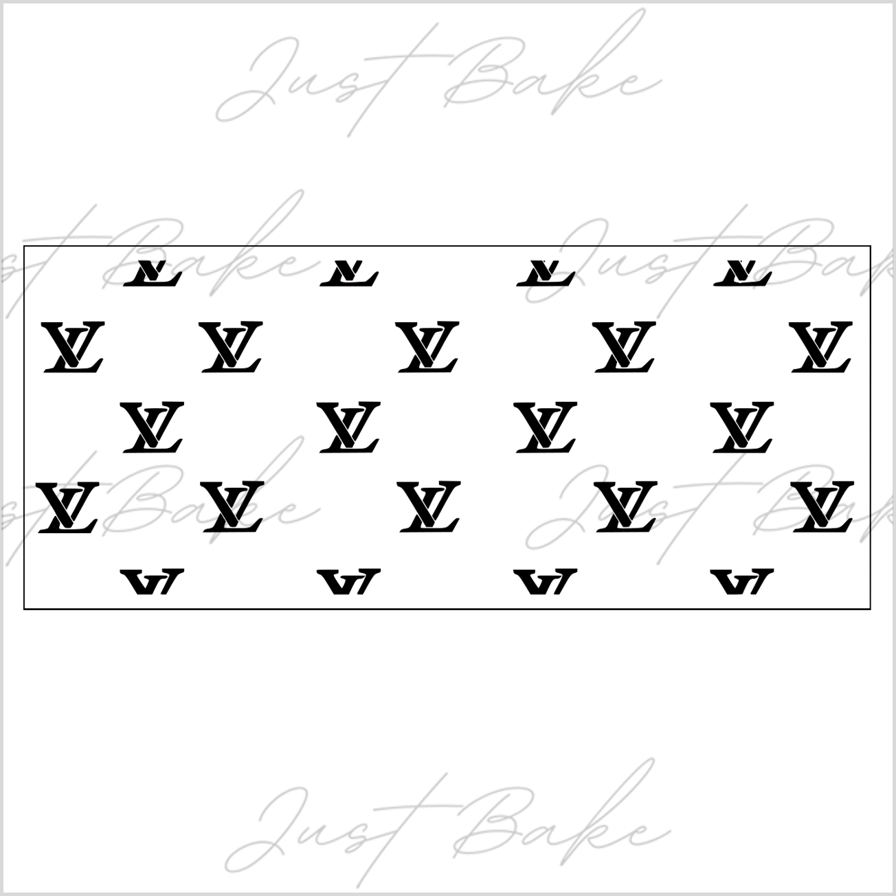 S0036 - Louis Vuitton Cake Stencil - 15cm x 35cm