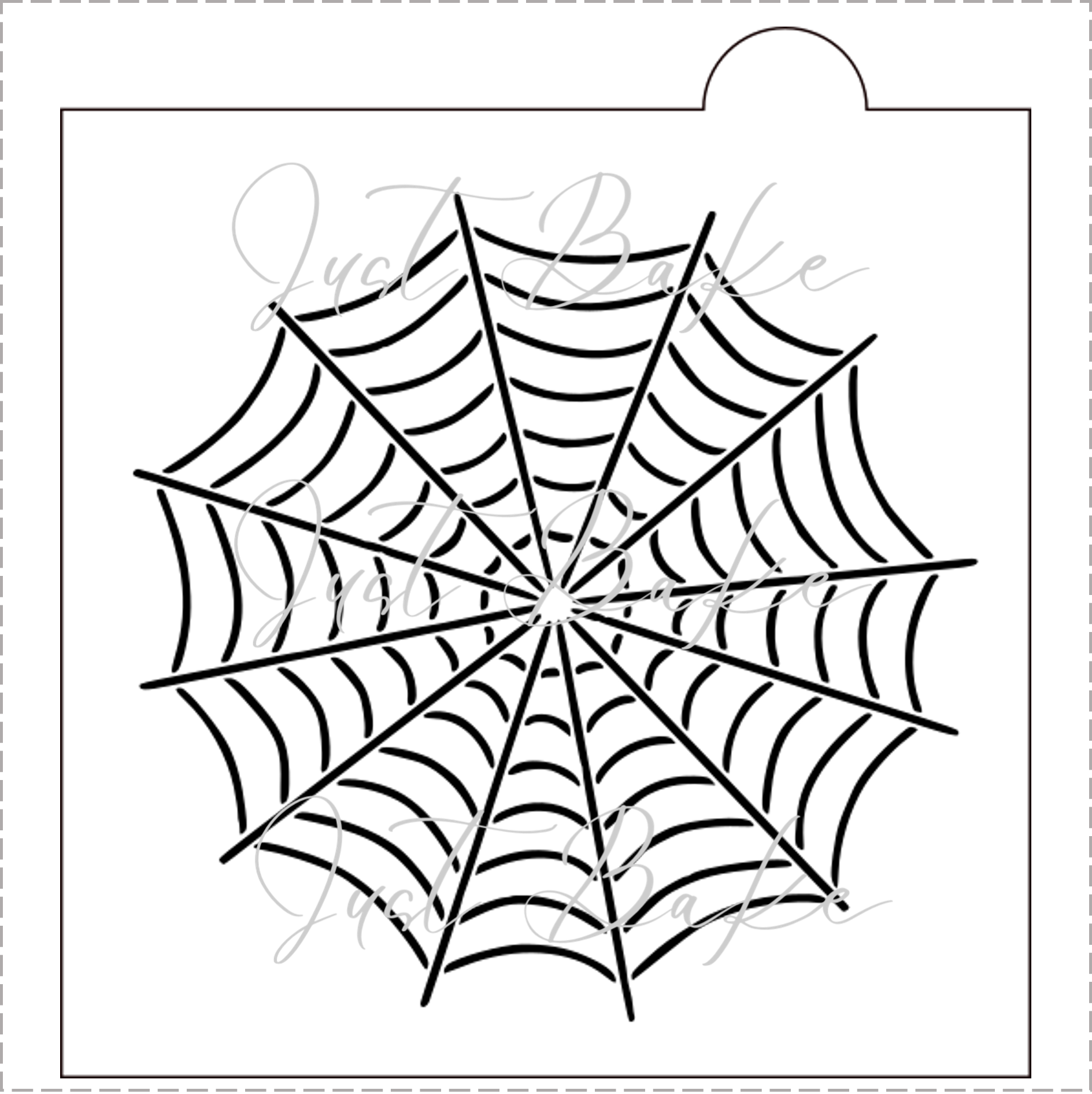 S0067 Spiderweb Stencil Justbakestore