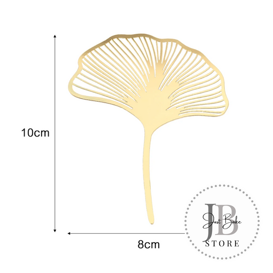 00011 - Gold Ghinkgo Leaf Topper (5Pc)