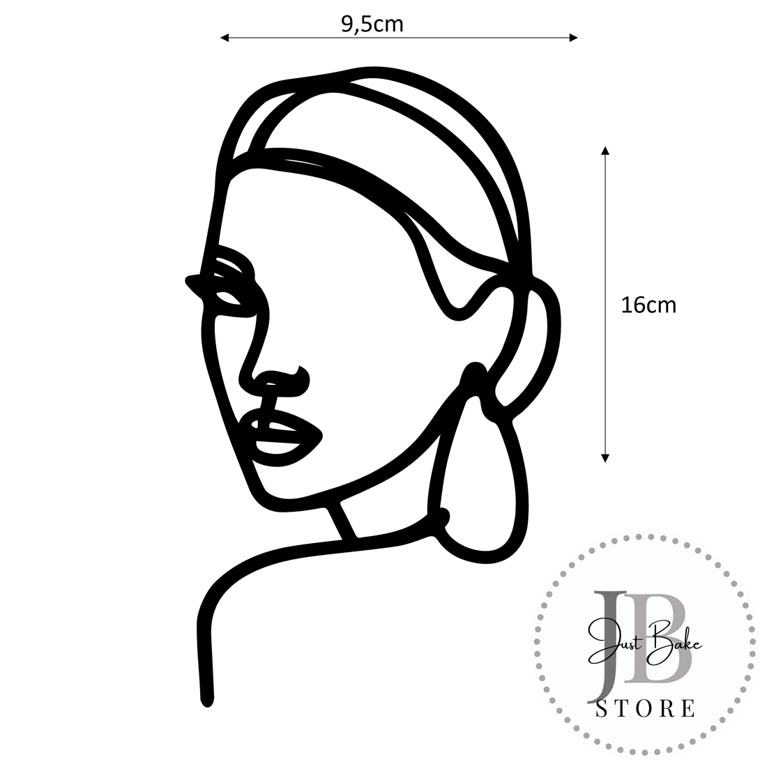 00095 - Line Art Cake Topper – justbakestore
