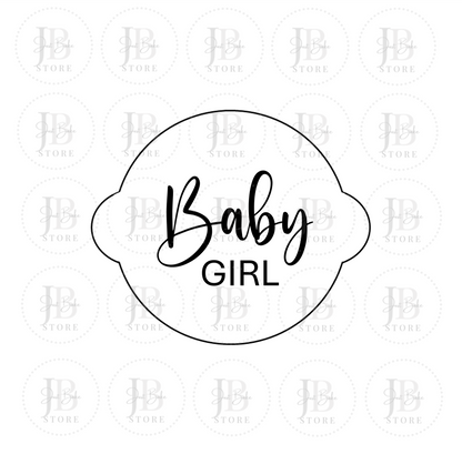 00125 - Baby Girl Fondant Stamp