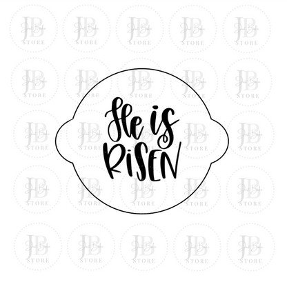 00132 - He is Risen Fondant Stamp