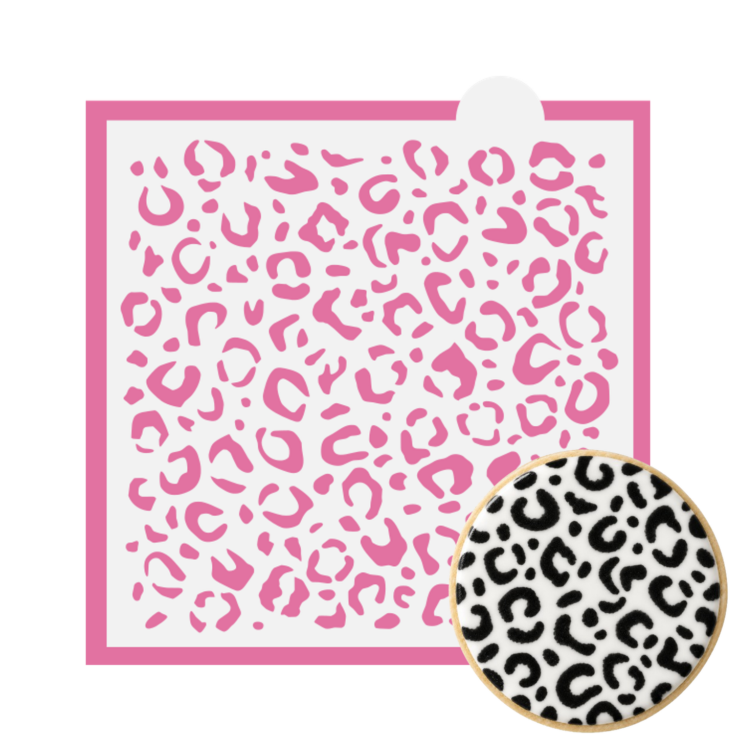 1000. Leopard Pattern Cookie Stencil