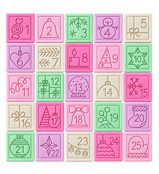 Advent Calendar Cookie Cutter and Stamp Set