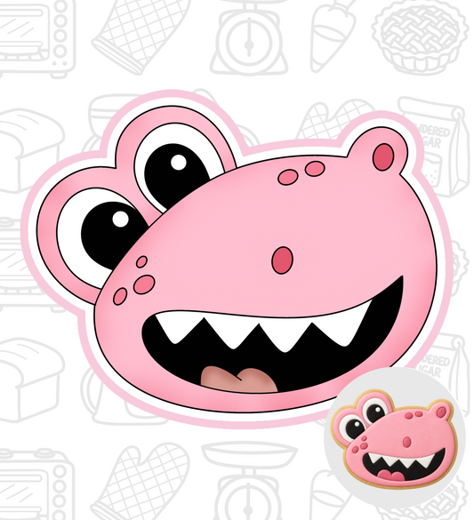 1057. Dinosaur Head Cookie Cutter