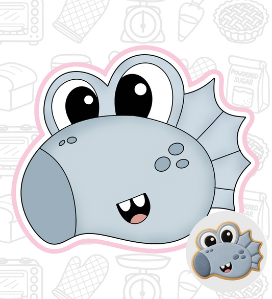 1060. Dinosaur Head Cookie Cutter