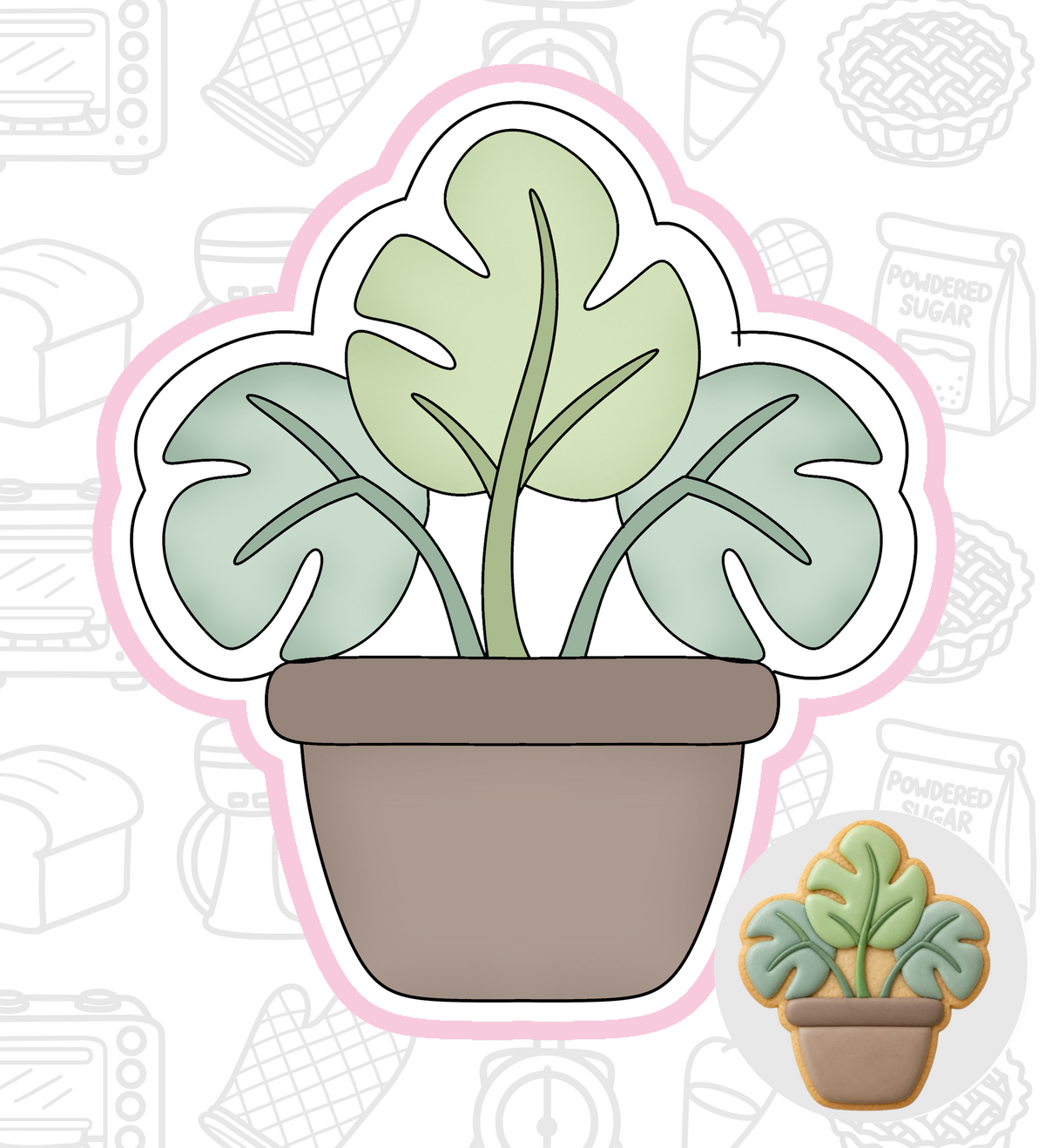 1066. Pot Plant Cookie Cutter