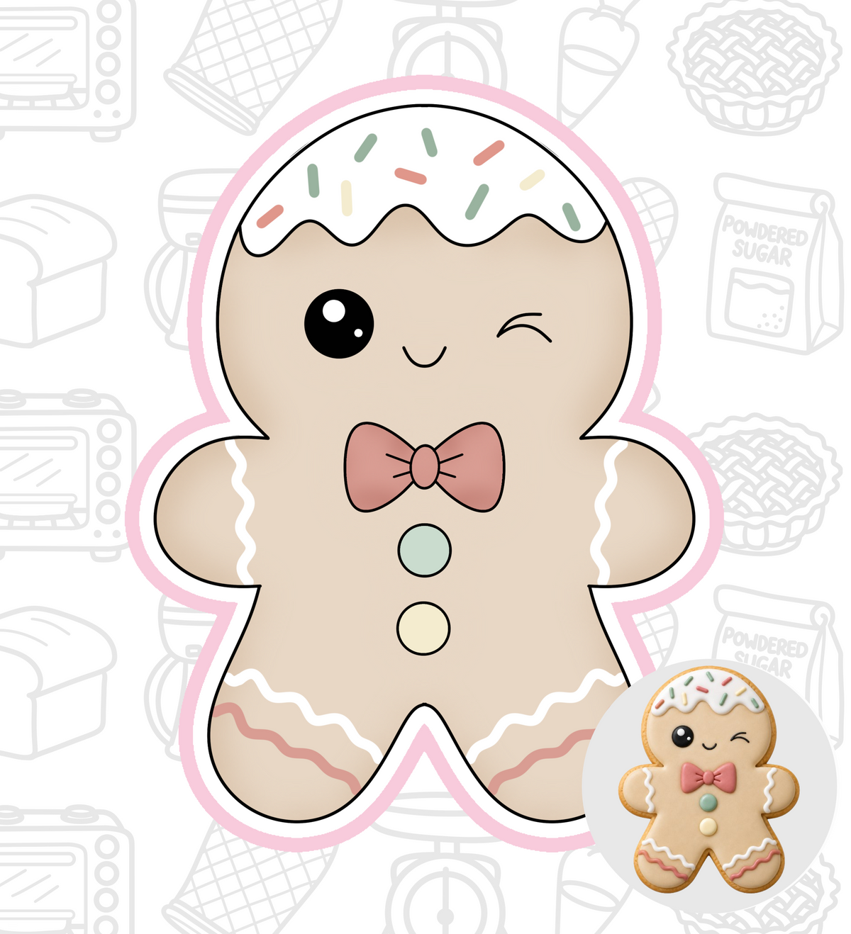 1074. Gingerbread Man Cookie Cutter