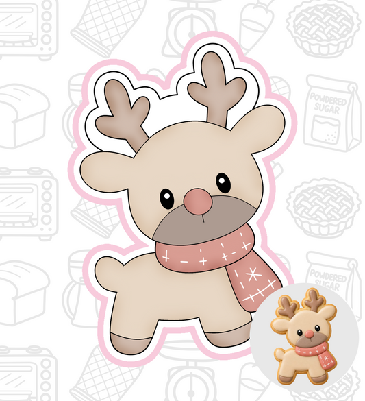 1076. Reindeer Cookie Cutter