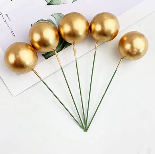 10Pcs GOLD BALL 2.5CM