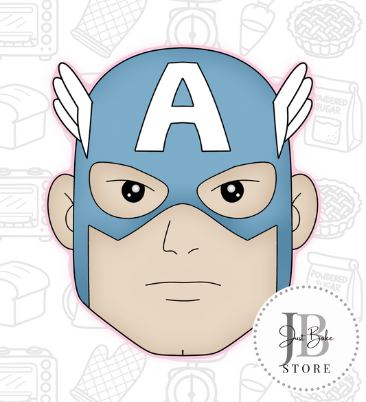 141. Captain America Face Cookie Cutter