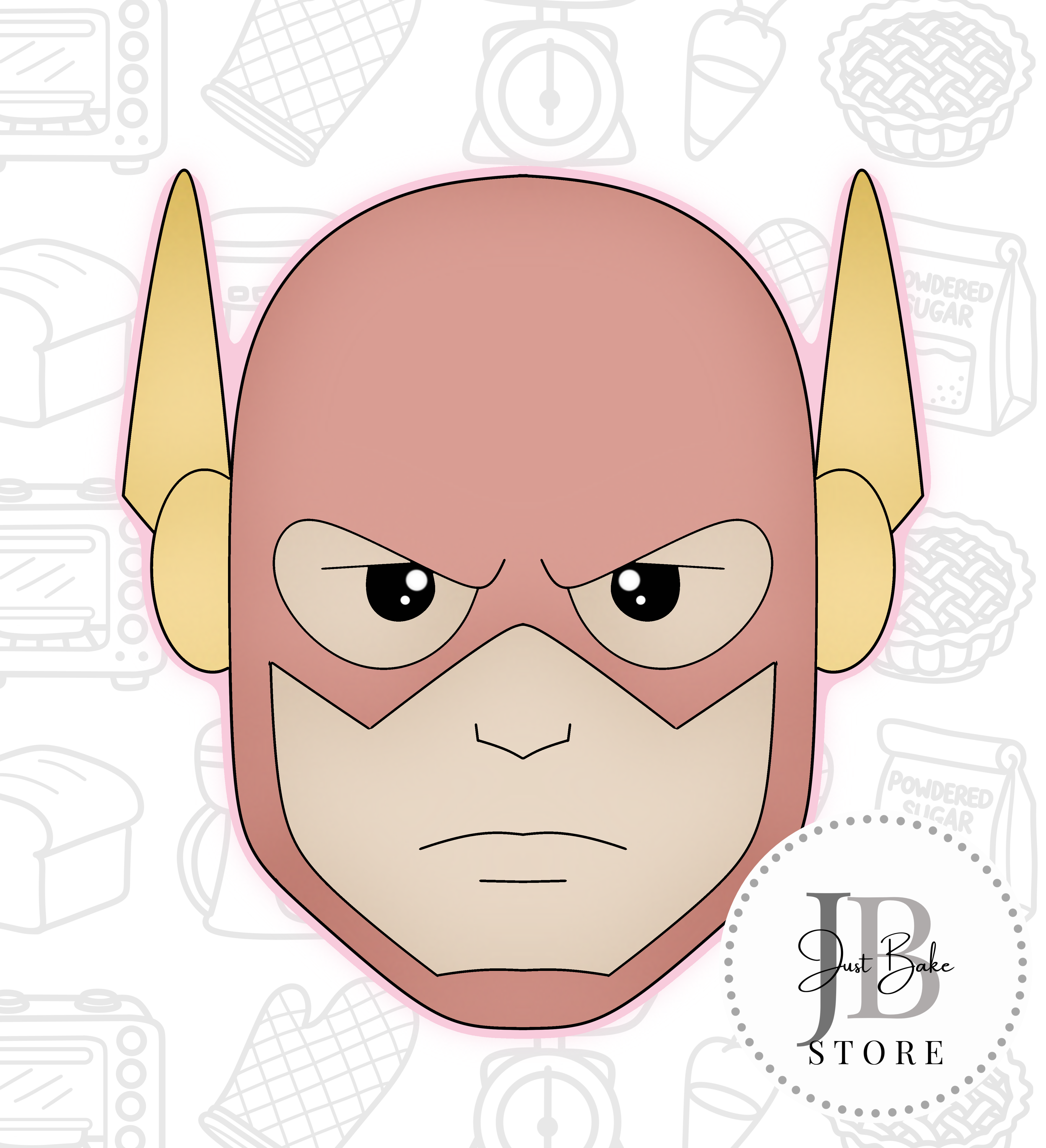 Cookie Cutter Flash Card.pdf 143. Flash Face Cookie Cutter – justbakestore