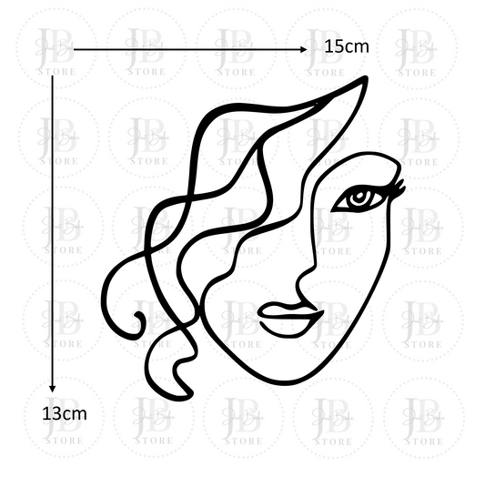 160. Line Art Cake Topper