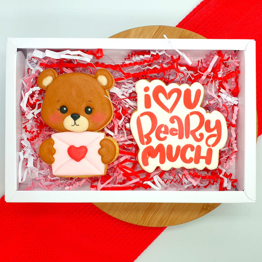 J290 - I LOVE YOU BEARY MUCH COOKIE CUTTER (Stencil to be Bought Separately)