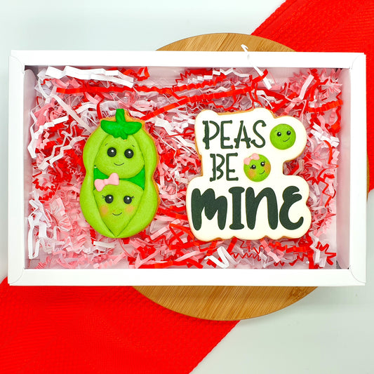 J293 - PEAS BE MINE COOKIE CUTTER SET  (Stencil to be Bought Separately)