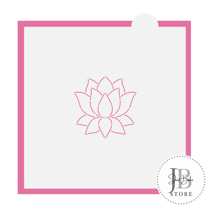 265. Lotus Cookie Stencil
