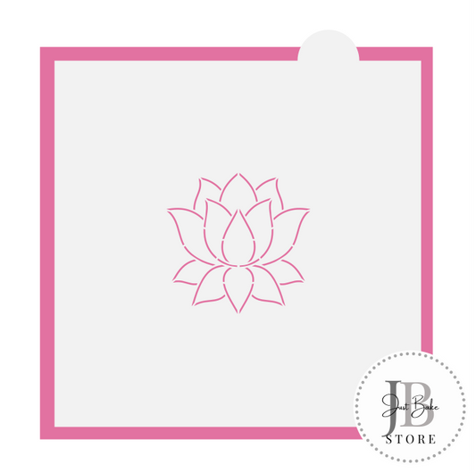 265. Lotus Cookie Stencil