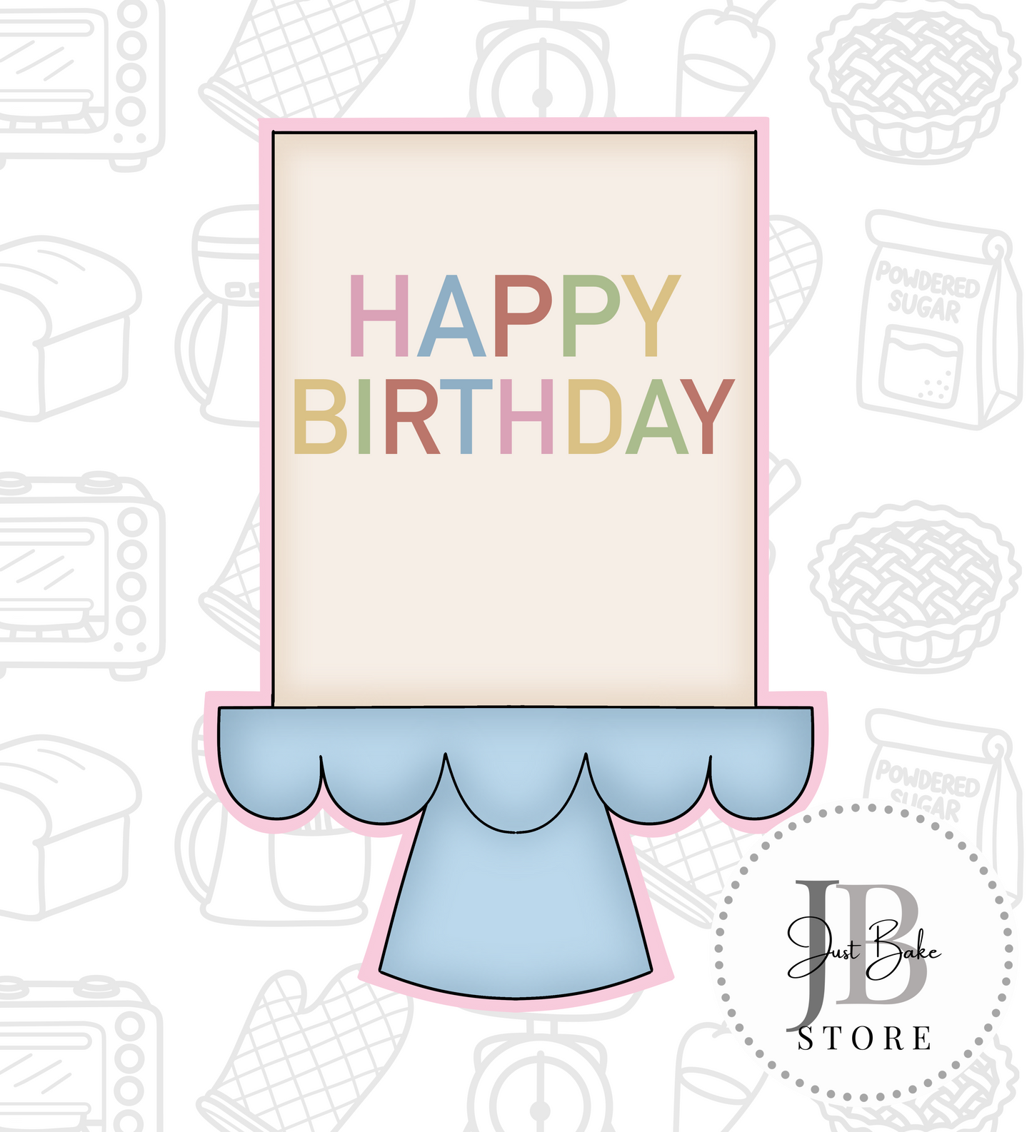 308. Birthday Cake Cookie Cutter