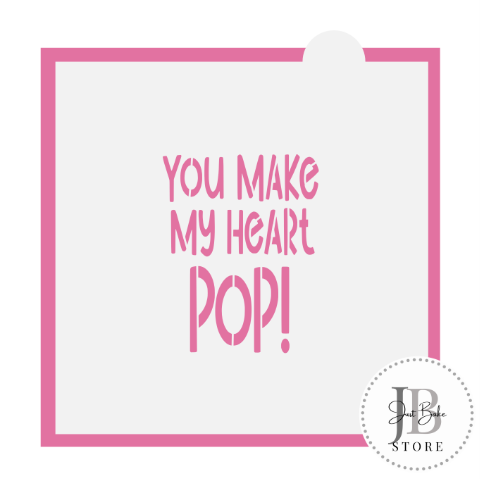 356. You Make My Heart Pop Cookie Cutter Set (LARGE)