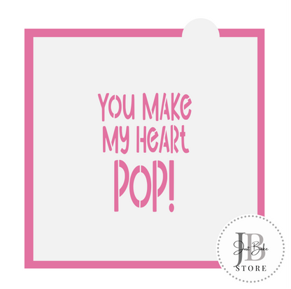 356. You Make My Heart Pop Cookie Cutter Set (LARGE)