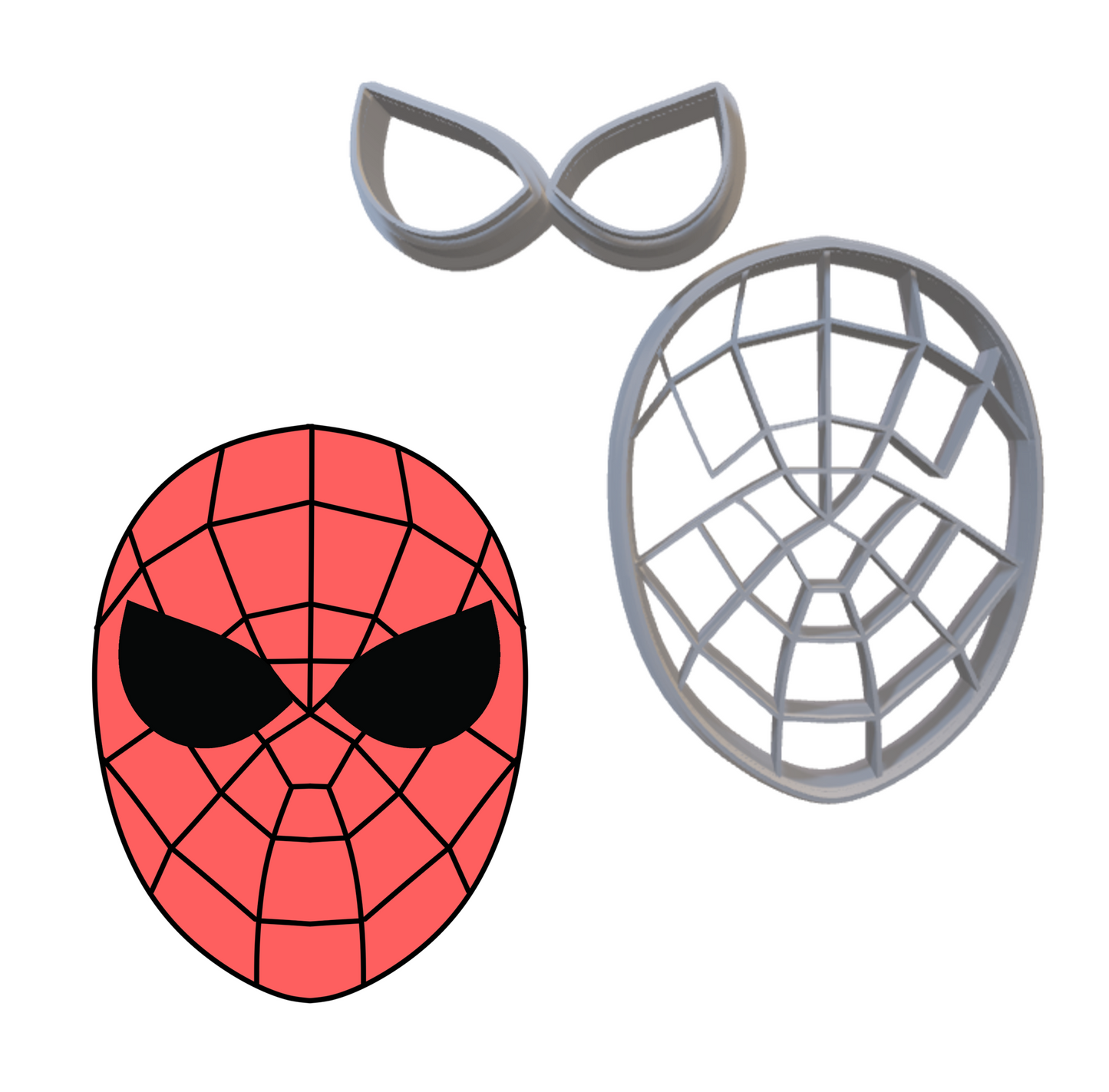 39. Cupcake Spiderman 2 Piece Fondant Cutter