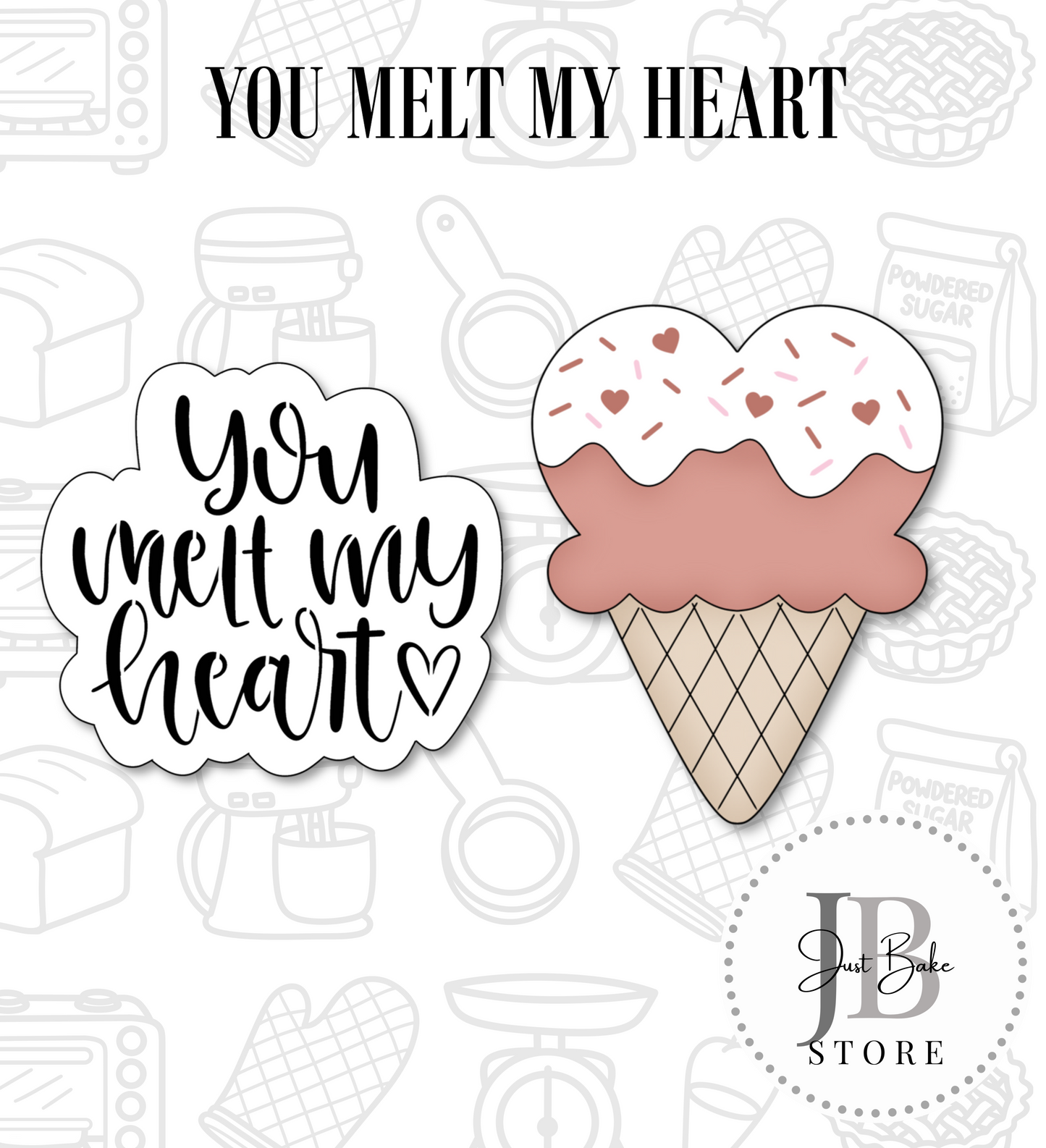 395. You Melt My Heart Cookie Cutter Set (LARGE)