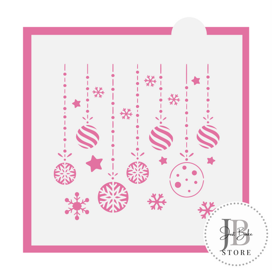 408. Christmas Ornaments Cookie Stencil