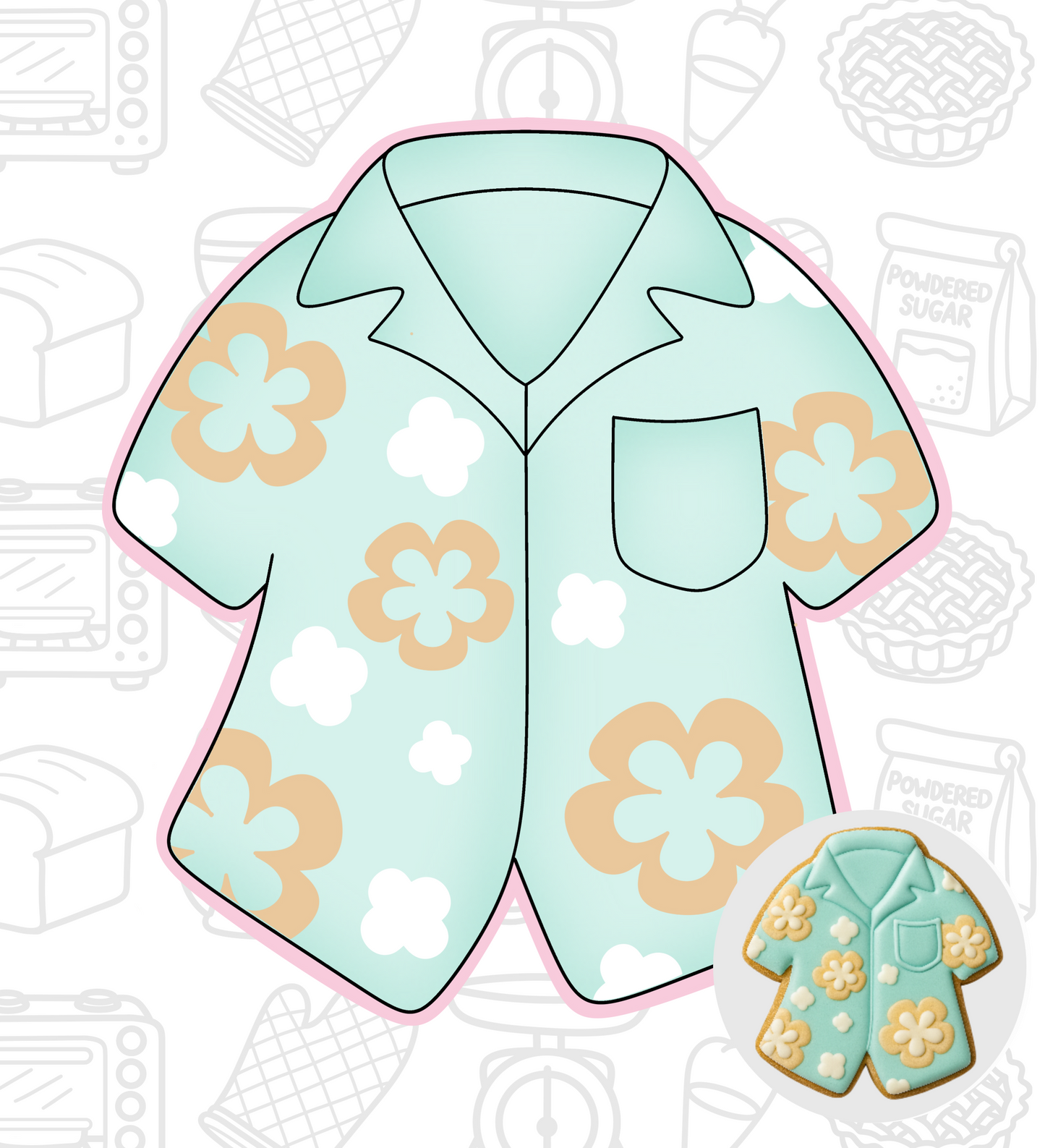 415. Hawaii Shirt Cookie Cutter