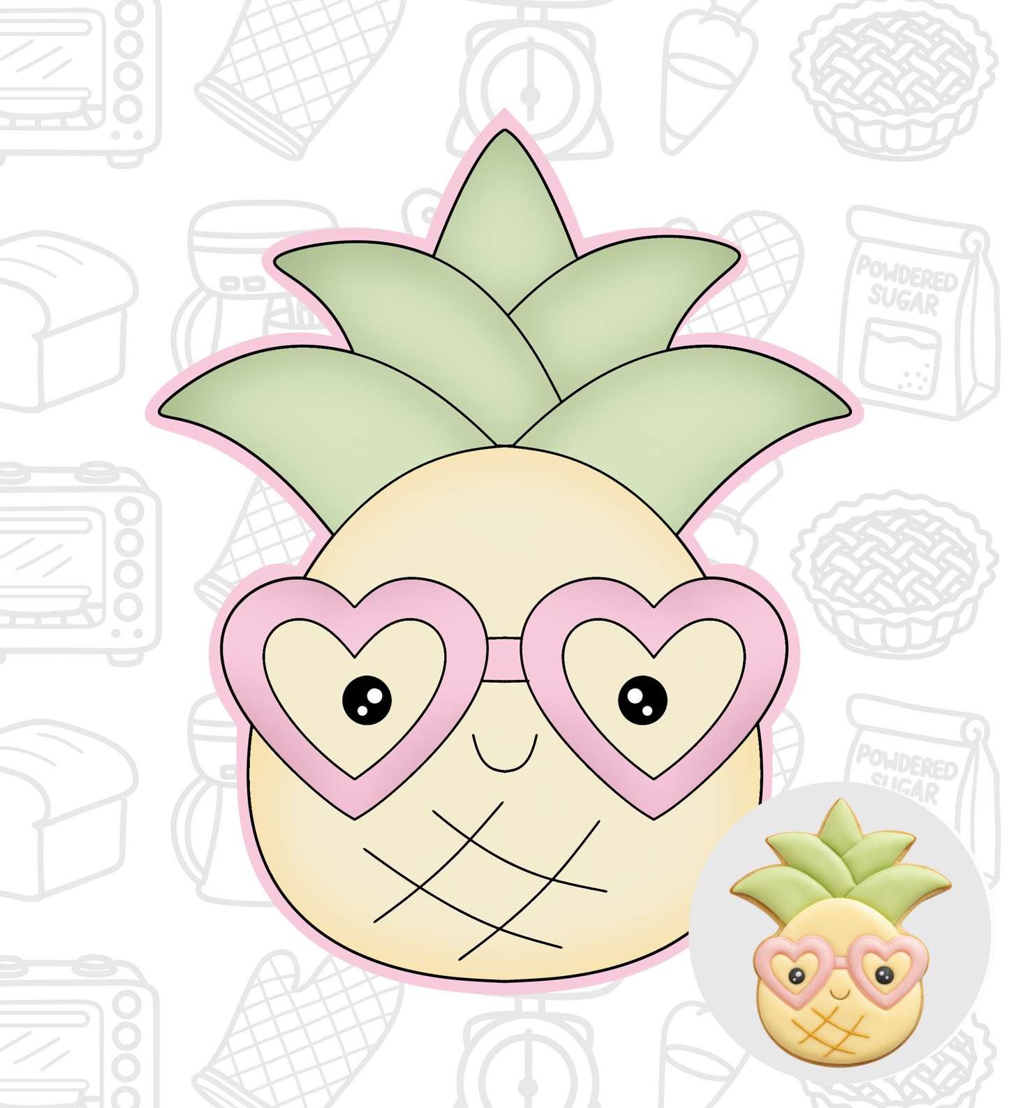 416. Hawaii Pineapple Cookie Cutter