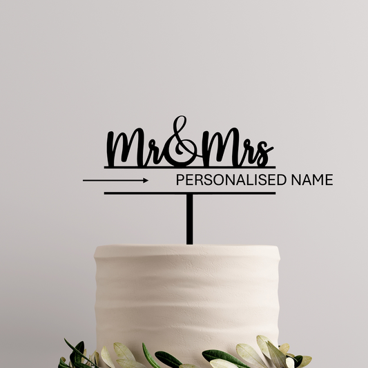 462. Personalised Mr & Mrs Cake Topper